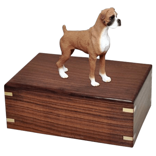 Standing Boxer Doggy Urns